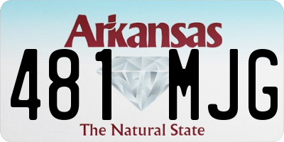 AR license plate 481MJG