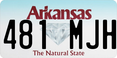 AR license plate 481MJH