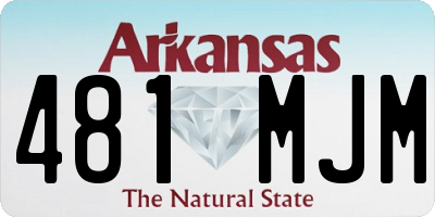 AR license plate 481MJM
