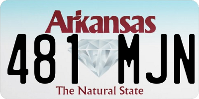 AR license plate 481MJN