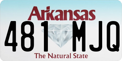 AR license plate 481MJQ