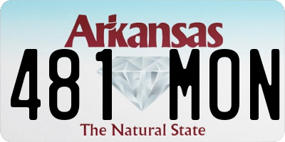 AR license plate 481MON