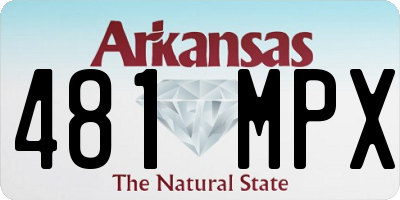AR license plate 481MPX