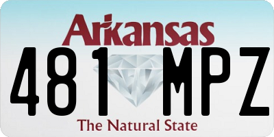 AR license plate 481MPZ