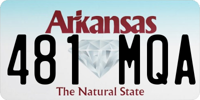 AR license plate 481MQA