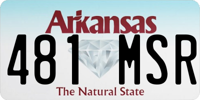 AR license plate 481MSR