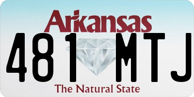 AR license plate 481MTJ
