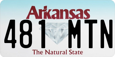 AR license plate 481MTN