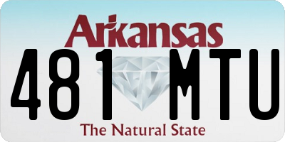 AR license plate 481MTU