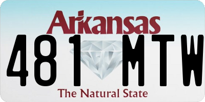 AR license plate 481MTW