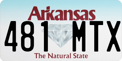 AR license plate 481MTX
