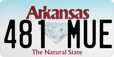 AR license plate 481MUE