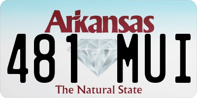 AR license plate 481MUI