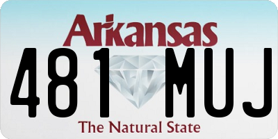 AR license plate 481MUJ