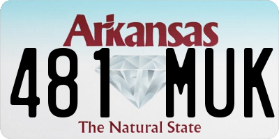 AR license plate 481MUK