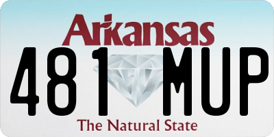 AR license plate 481MUP