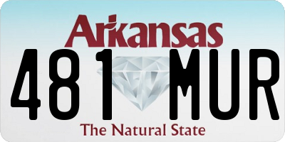 AR license plate 481MUR