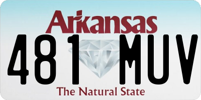 AR license plate 481MUV