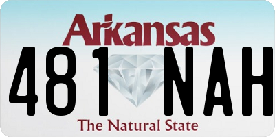 AR license plate 481NAH