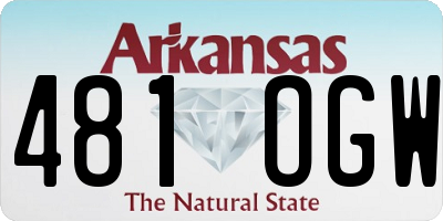 AR license plate 481OGW