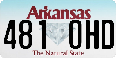 AR license plate 481OHD