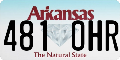 AR license plate 481OHR