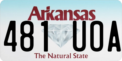 AR license plate 481UOA