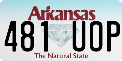 AR license plate 481UOP