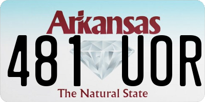 AR license plate 481UOR
