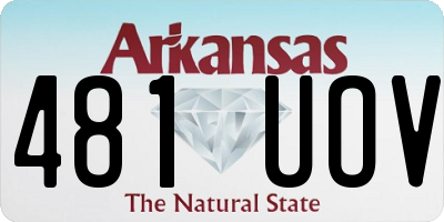 AR license plate 481UOV
