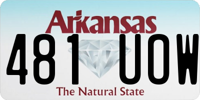 AR license plate 481UOW
