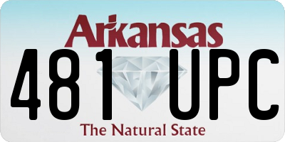 AR license plate 481UPC
