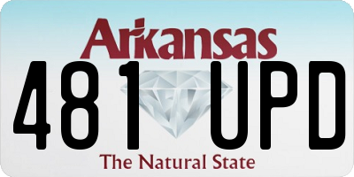 AR license plate 481UPD