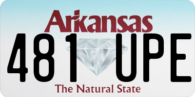 AR license plate 481UPE
