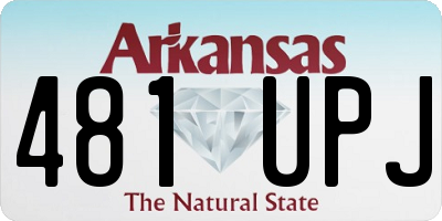 AR license plate 481UPJ
