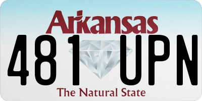 AR license plate 481UPN