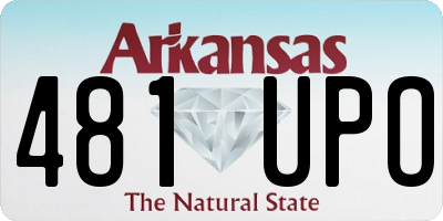 AR license plate 481UPO