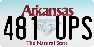 AR license plate 481UPS