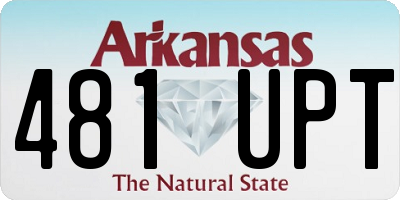 AR license plate 481UPT