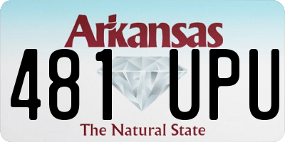 AR license plate 481UPU
