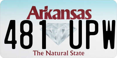 AR license plate 481UPW