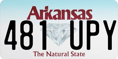 AR license plate 481UPY