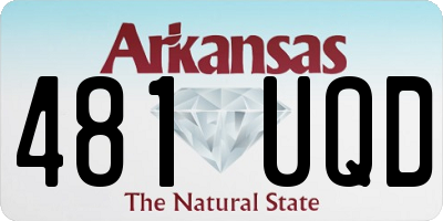 AR license plate 481UQD