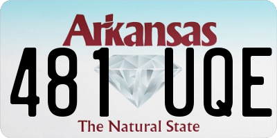 AR license plate 481UQE