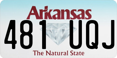 AR license plate 481UQJ