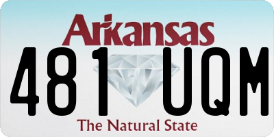 AR license plate 481UQM
