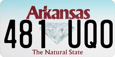 AR license plate 481UQO