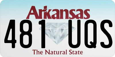 AR license plate 481UQS