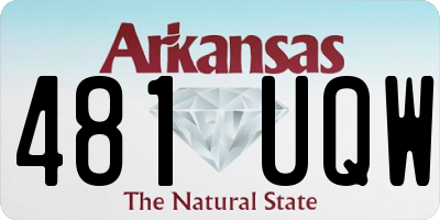 AR license plate 481UQW