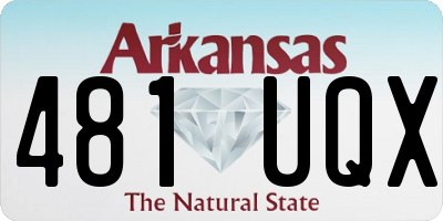 AR license plate 481UQX